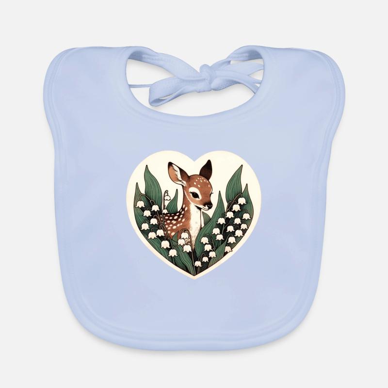 Maiglöckchen-Rehkitz Baby Bio-Lätzchen