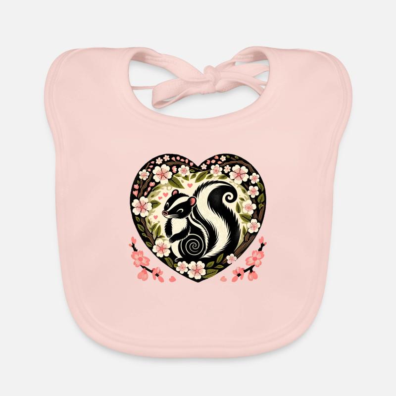 Fleurs de cerisier Spring Skunk Bavoir bio Bébé