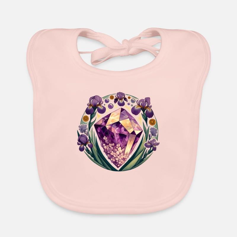 Iris améthyste Bavoir bio Bébé