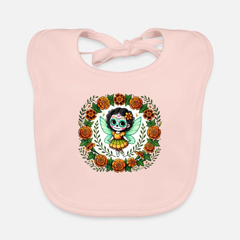 Fée Crâne de sucre Bavoir bio Bébé