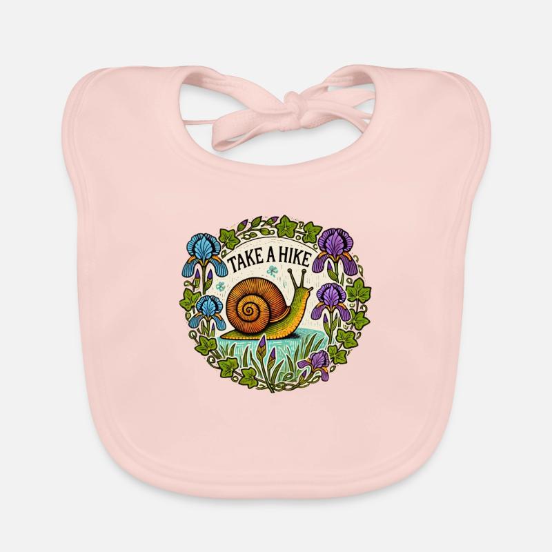 Machen Sie eine Wanderung - Baby Bio-Lätzchen - Rose