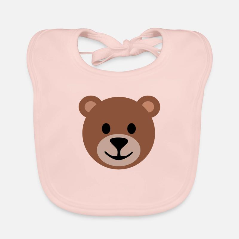 Teddy Face Brown | ~NU relations | Vector Organic Baby Bibs