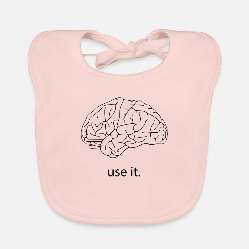 your brain. use it. - Baby Bio-Lätzchen - Rose