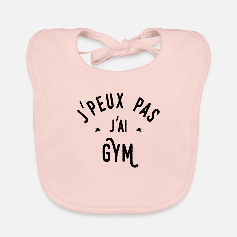 j'peux pas j'ai gym - Bavoir bio Bébé - rose