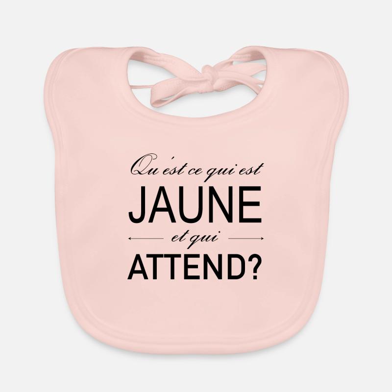 Jaune attend Bavoir bio Bébé