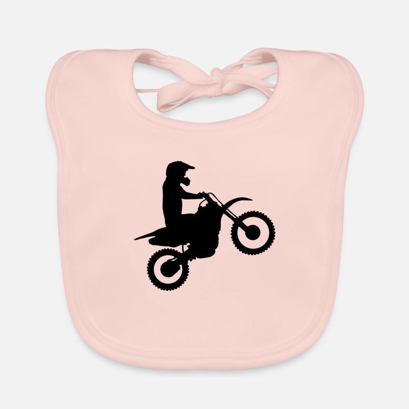 motocross - Baby Bio-Lätzchen - Rose