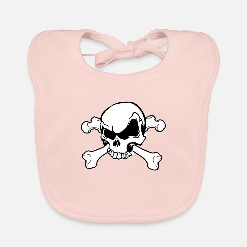 tête de mort skull et crossbones Bavoir bio Bébé
