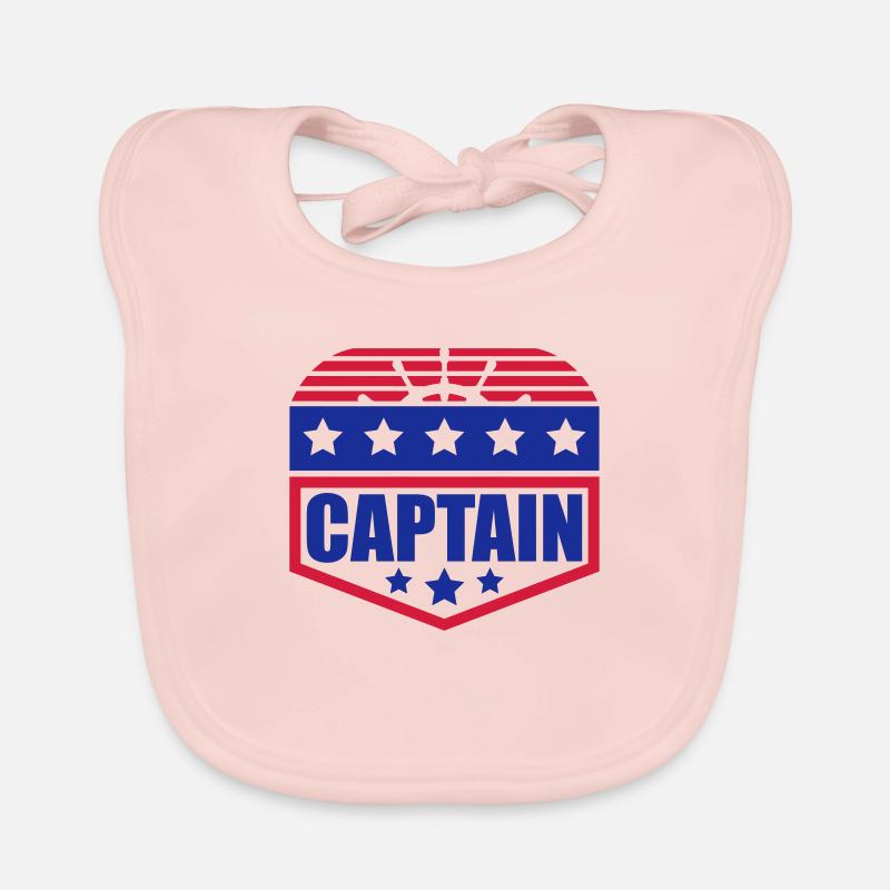 Capitaine volant insigne de rang Bavoir bio Bébé