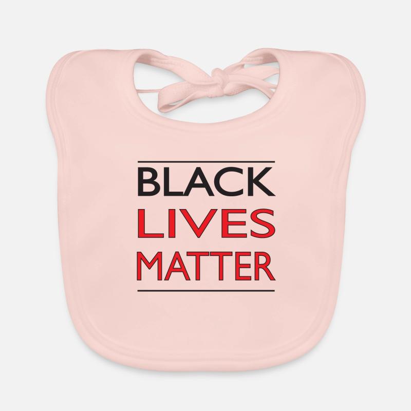black lives matter - Bavoir bio Bébé - rose