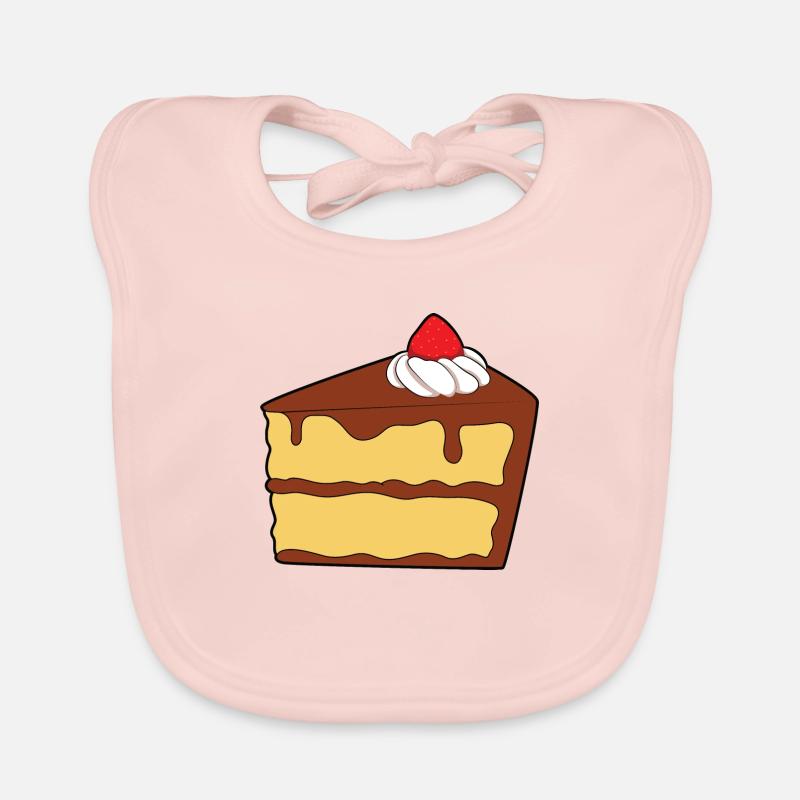 Gâteau - Bavoir bio Bébé - rose