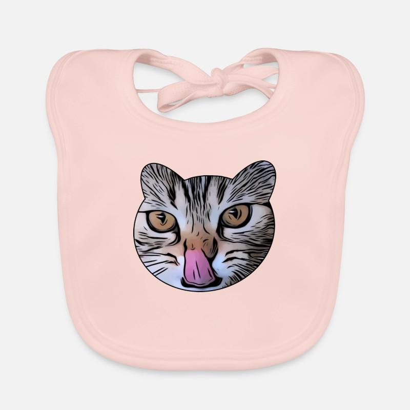 Chat léché Bavoir bio Bébé