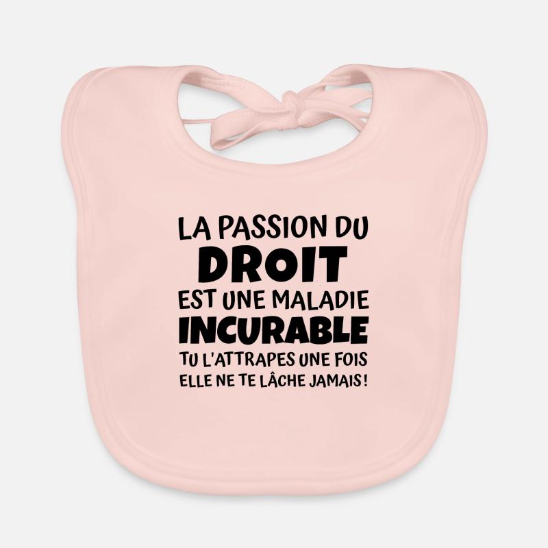 la passion du droit - Bavoir bio Bébé - rose