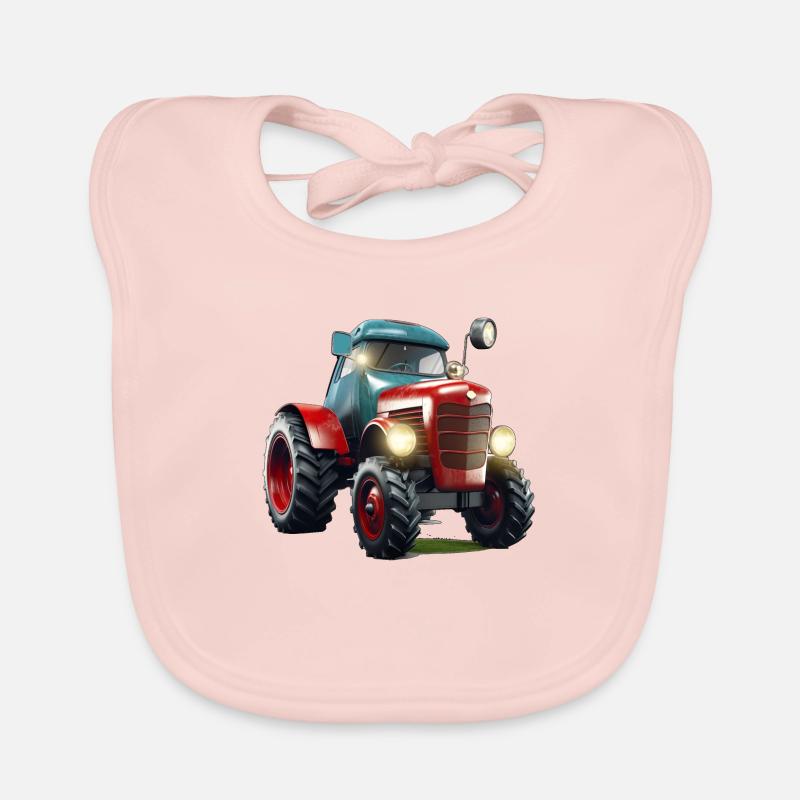 Older tractor is not yet obsolete Organic Baby Bibs