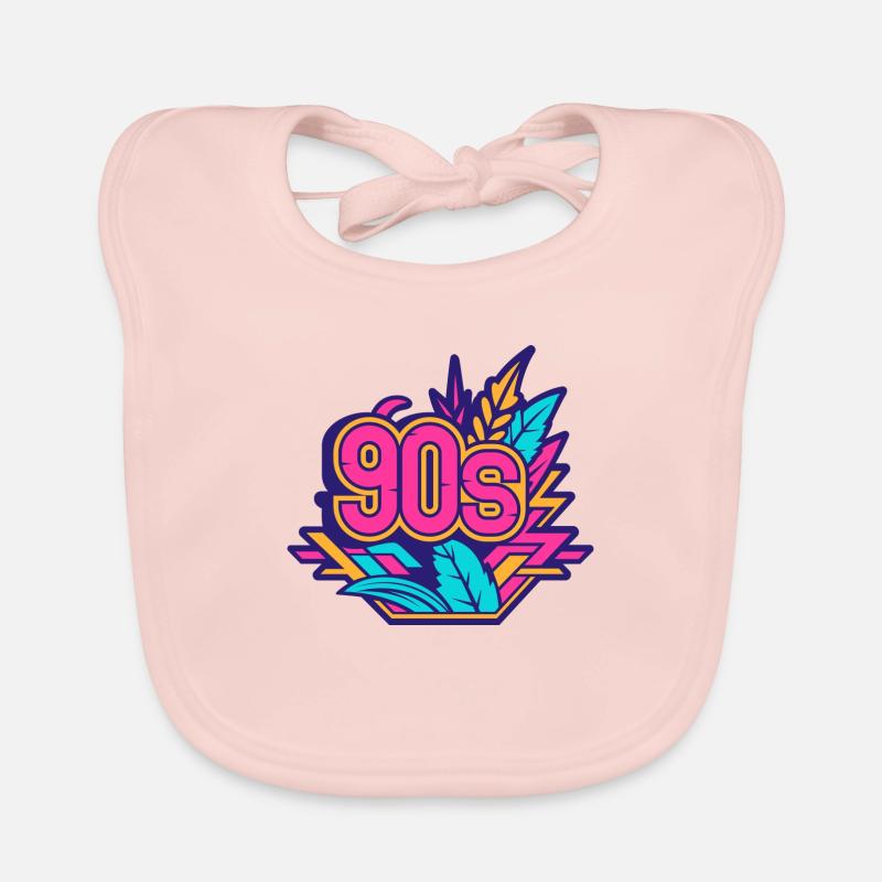 90s Logo Organic Baby Bibs