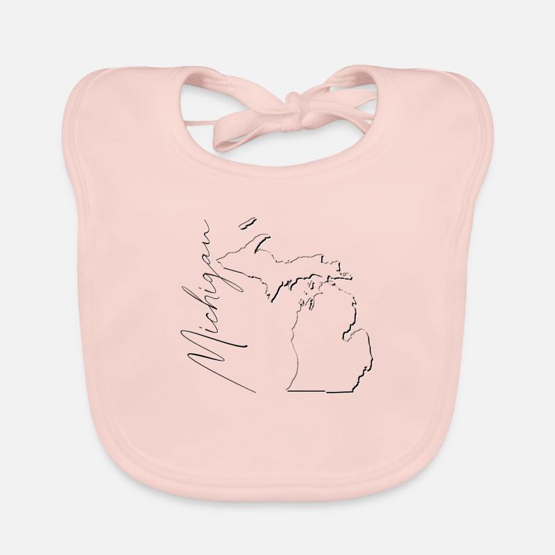 Michigan (United States) | Map | Shadow Script Organic Baby Bibs