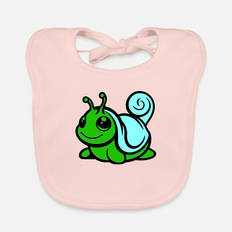 schnecke comic Baby Bio-Lätzchen