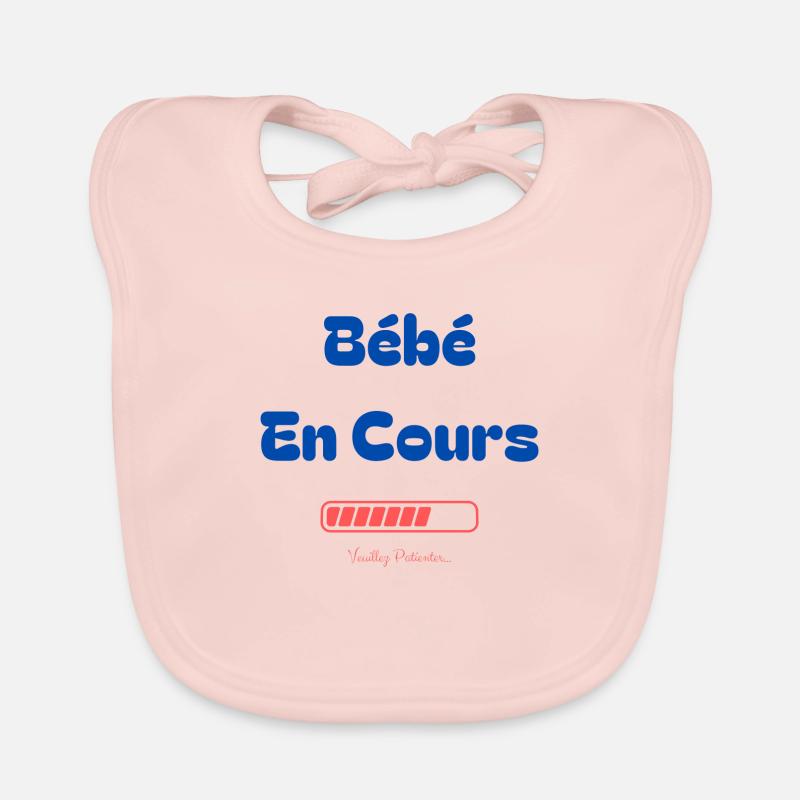bébé en cours - Bavoir bio Bébé - rose