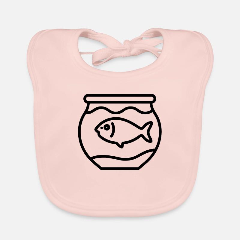 Icône de contour de poisson - Conception de pêche simple Bavoir bio Bébé