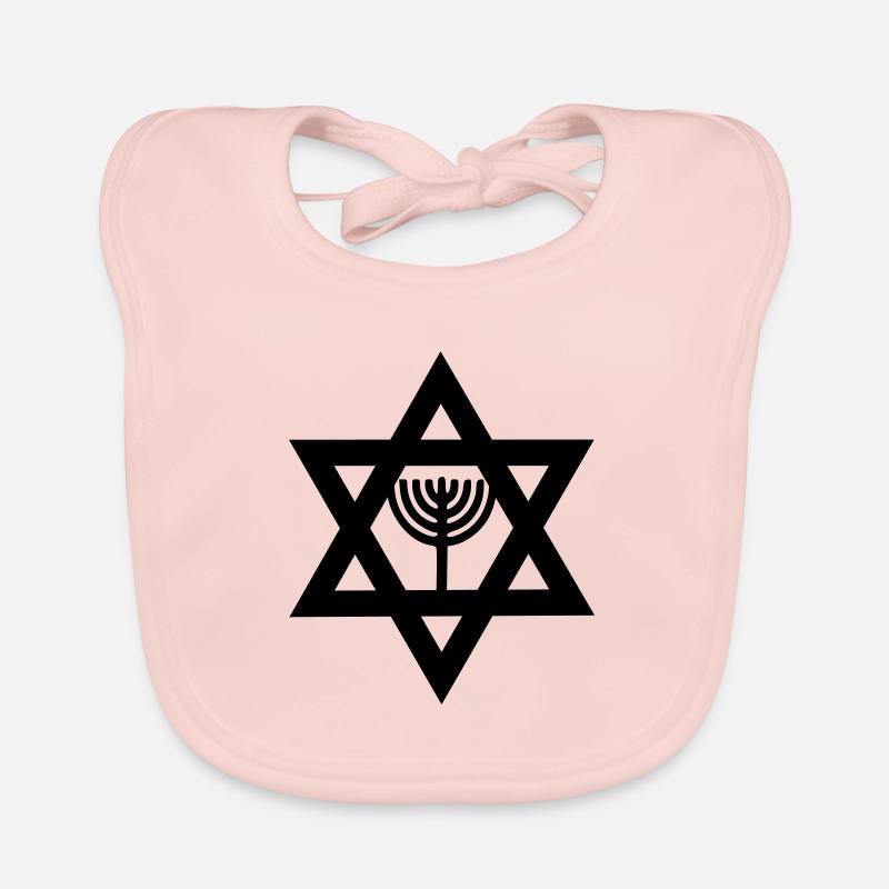 Étoile de David Judaïsme Menorah Bavoir bio Bébé