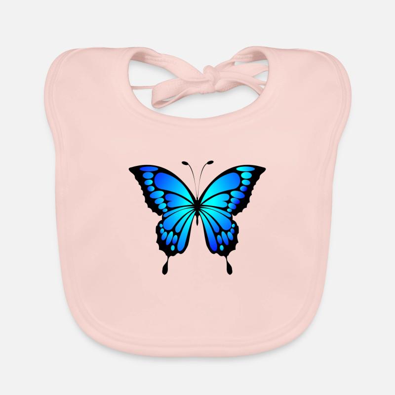 Papillon bleu Bavoir bio Bébé