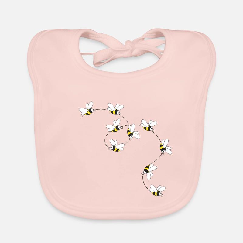 Les abeilles volent - Bavoir bio Bébé - rose