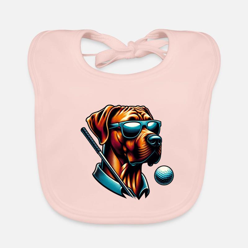 Rhodesian Ridgeback Golfer Chien de terrain de golf Bavoir bio Bébé
