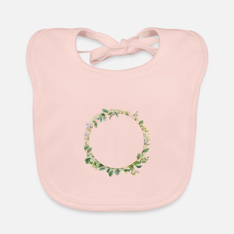Eucalyptus Wreath, Personalizable Organic Baby Bibs