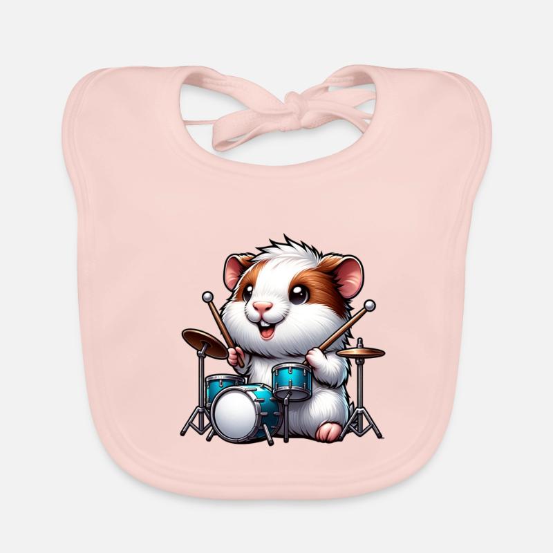Conception mignonne de tambour cochon d’Inde Bavoir bio Bébé