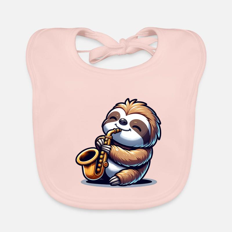 Conception de jazz de saxophoniste paresseux mignon Bavoir bio Bébé