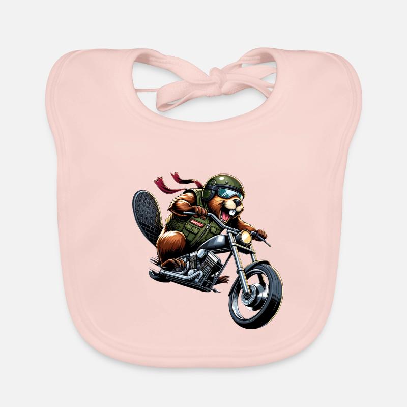 Motard Beaver en balade d’aventure Bavoir bio Bébé