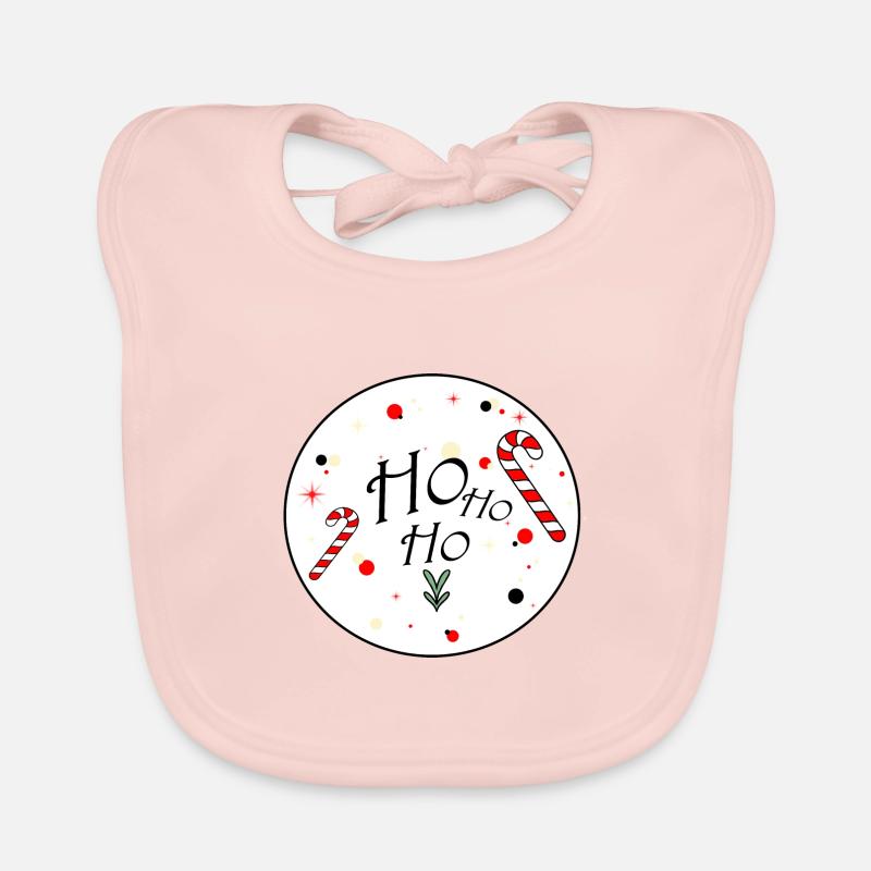 Ho Ho Ho - Bavoir bio Bébé - rose