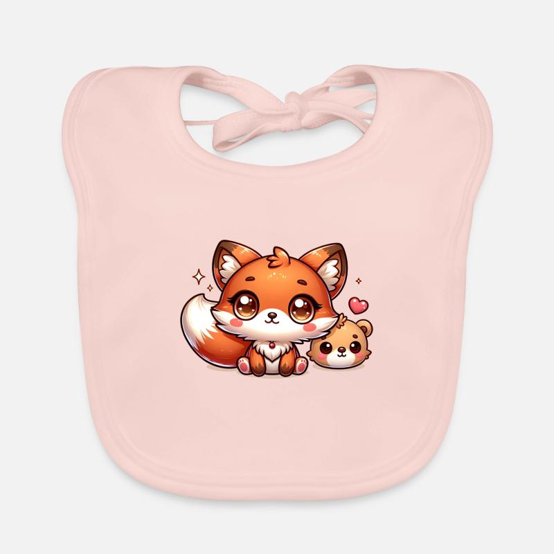 Cute foxes Organic Baby Bibs