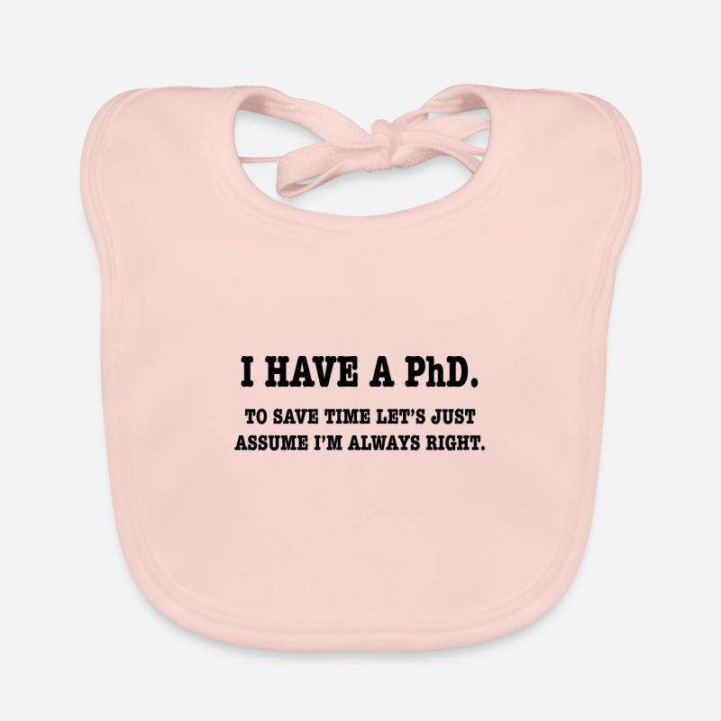 Phd Student Gift Organic Baby Bibs