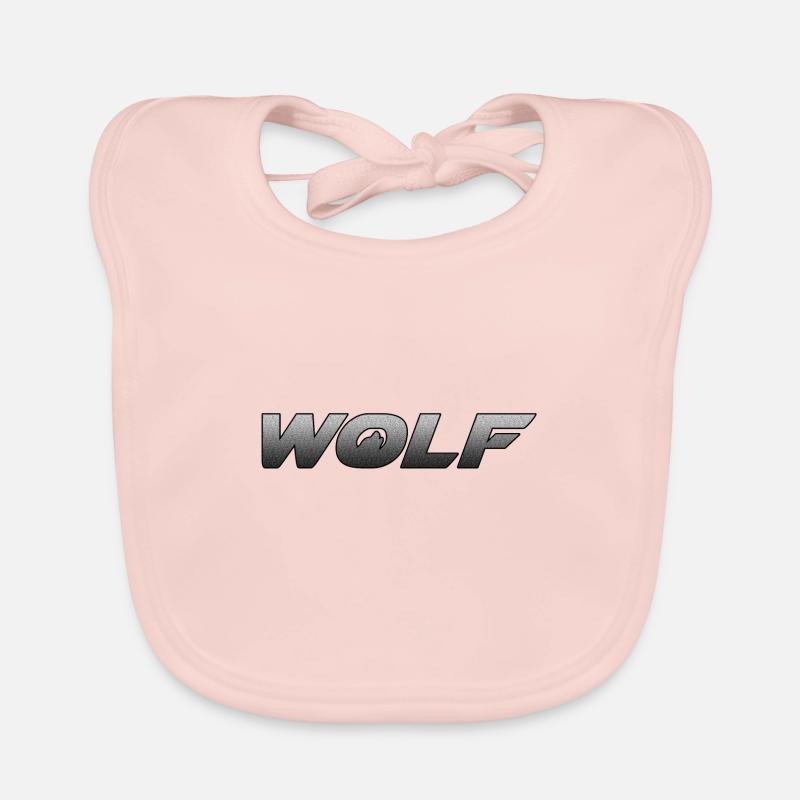 Loup 2 0 - Bavoir bio Bébé - rose