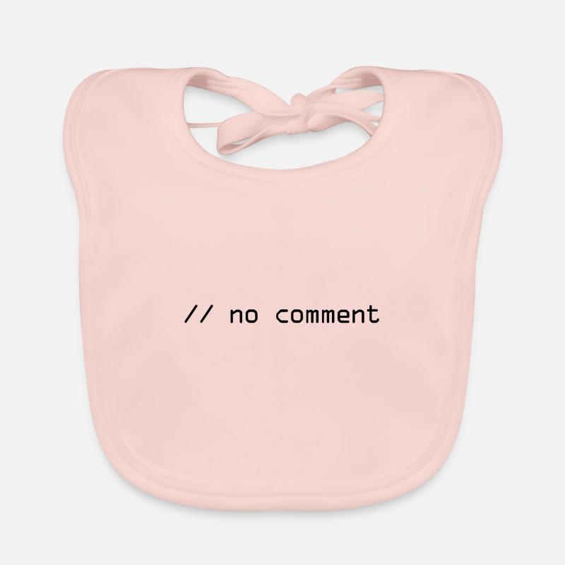 No comment Programming Informatic Geschenk Spruch Baby Bio-Lätzchen