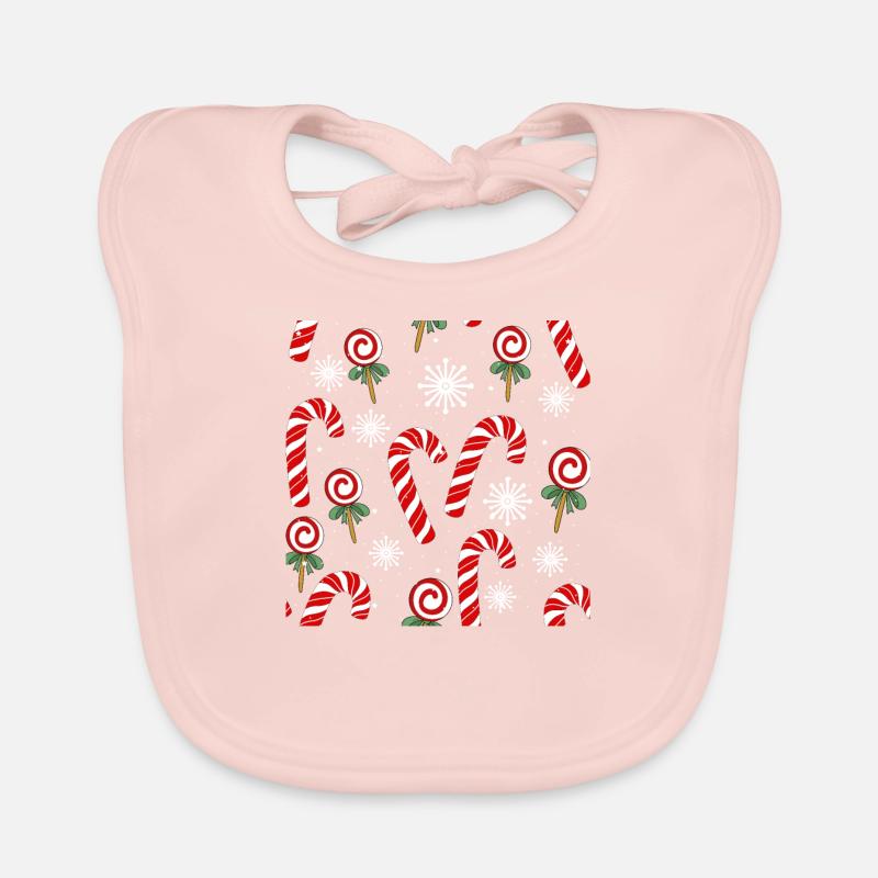 Conception de canne à sucre de Noël Bavoir bio Bébé