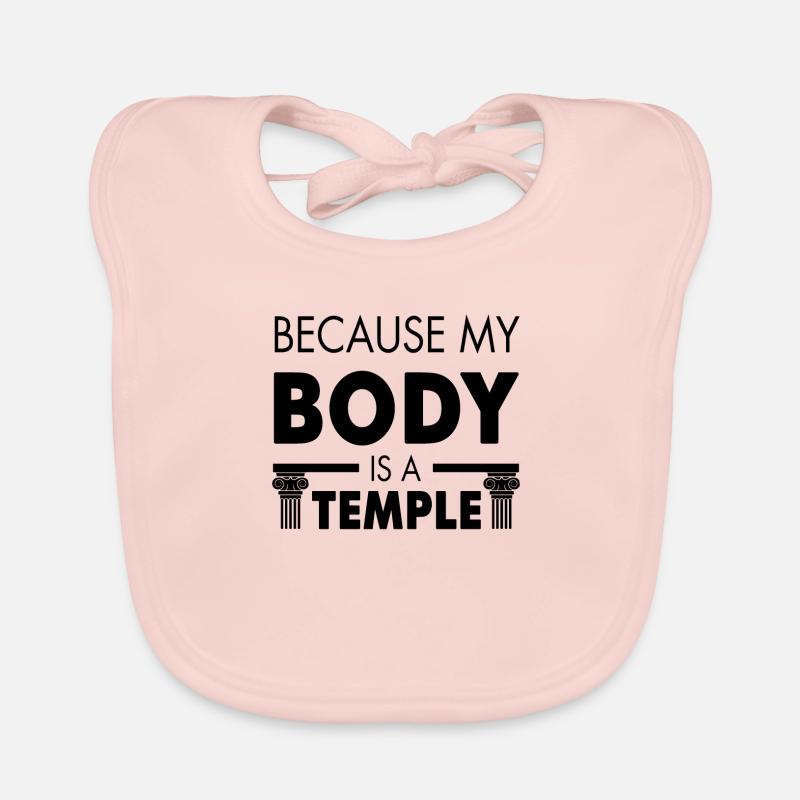 Parce que mon corps est un temple Bavoir bio Bébé