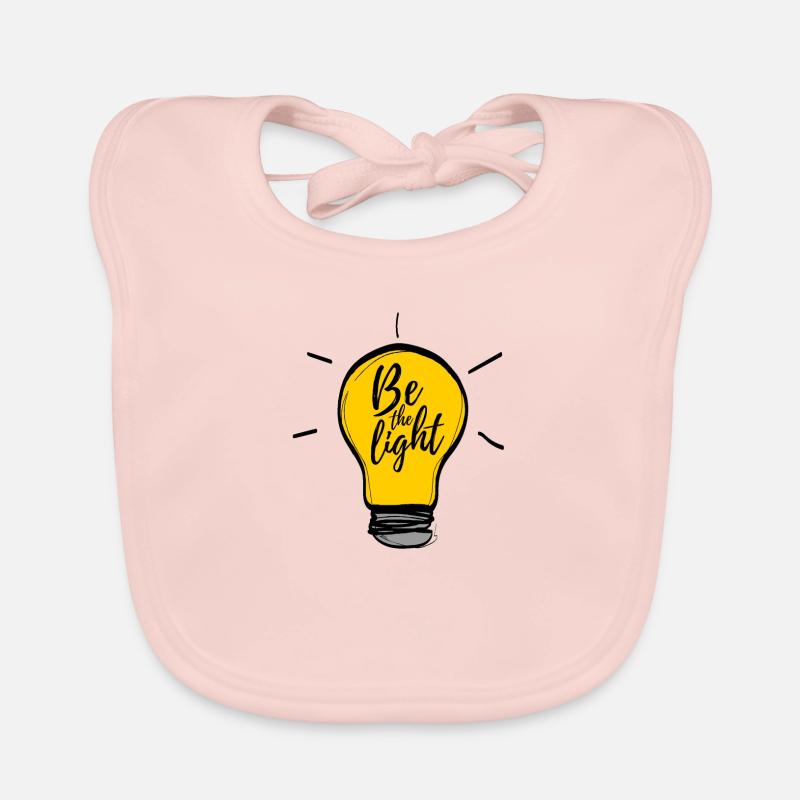 Sei das Licht 4 - Baby Bio-Lätzchen - Rose
