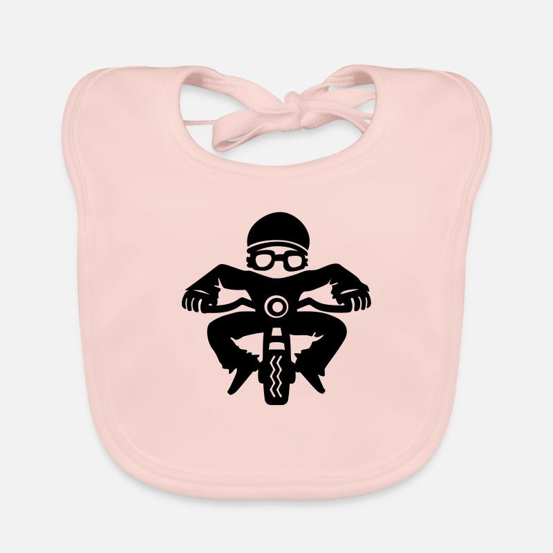 Motard - Bavoir bio Bébé - rose