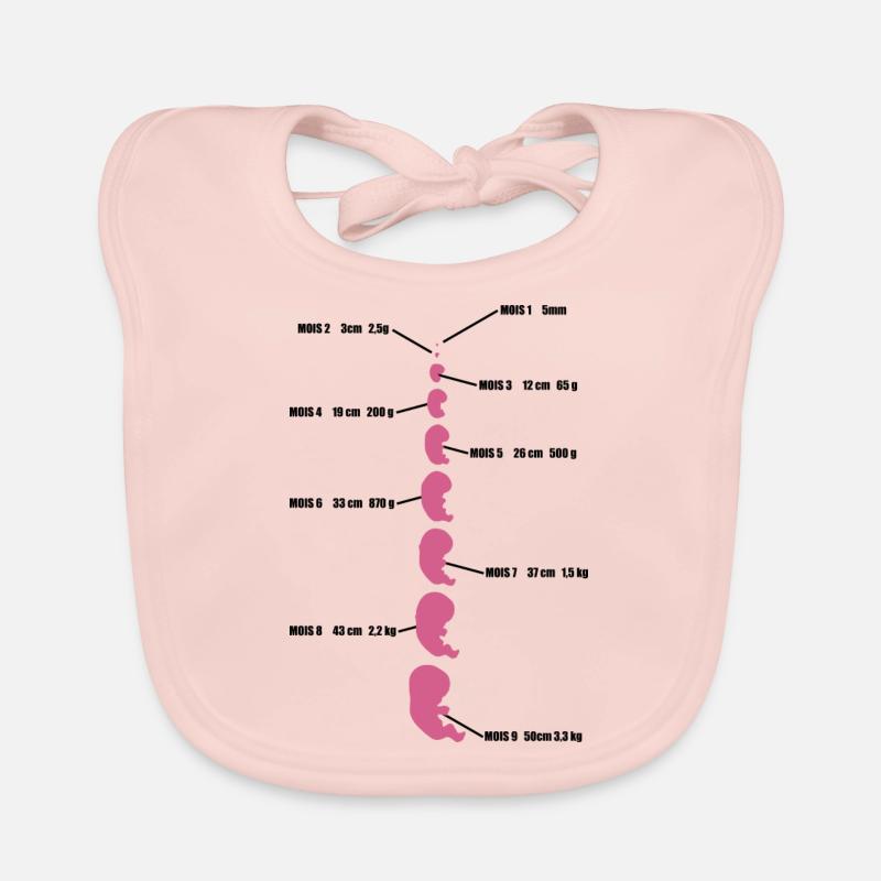 bébé evolution - Bavoir bio Bébé - rose