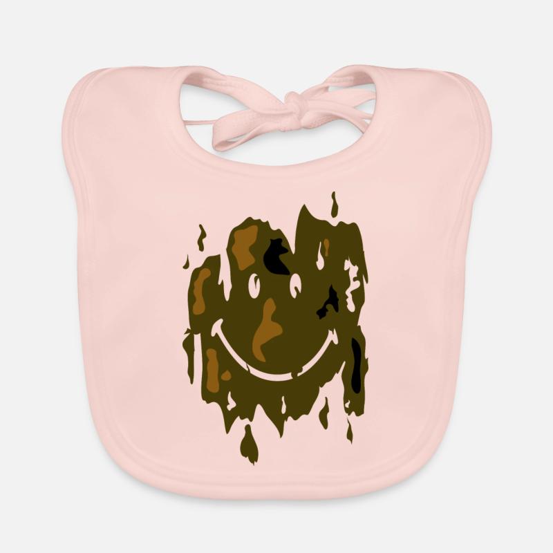 Smiley Mud - Baby Bio-Lätzchen - Rose