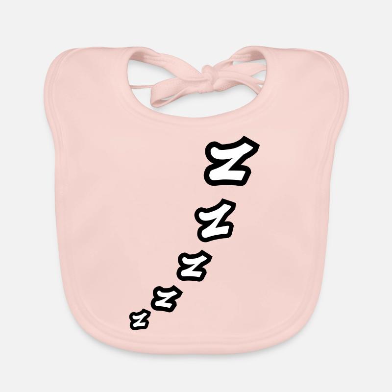 Zzz schlafen Comic - Baby Bio-Lätzchen - Rose