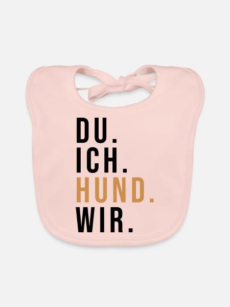 HUND WIR - Baby Bio-Lätzchen - Rose