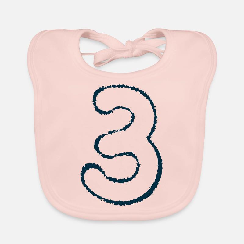 Number 3 Organic Baby Bibs