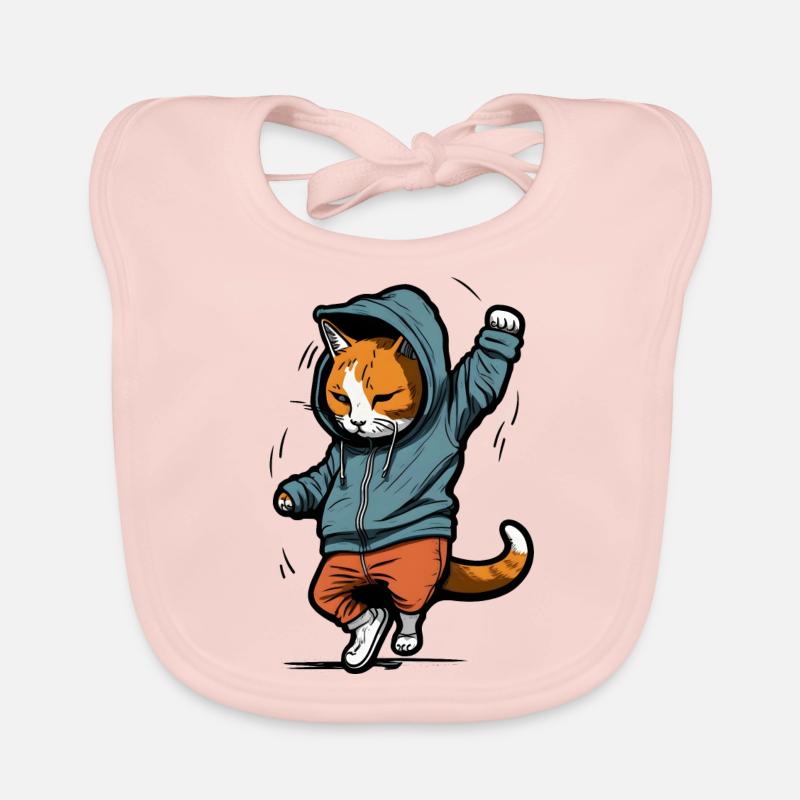 DancingCatHipHop Baby Bio-Lätzchen