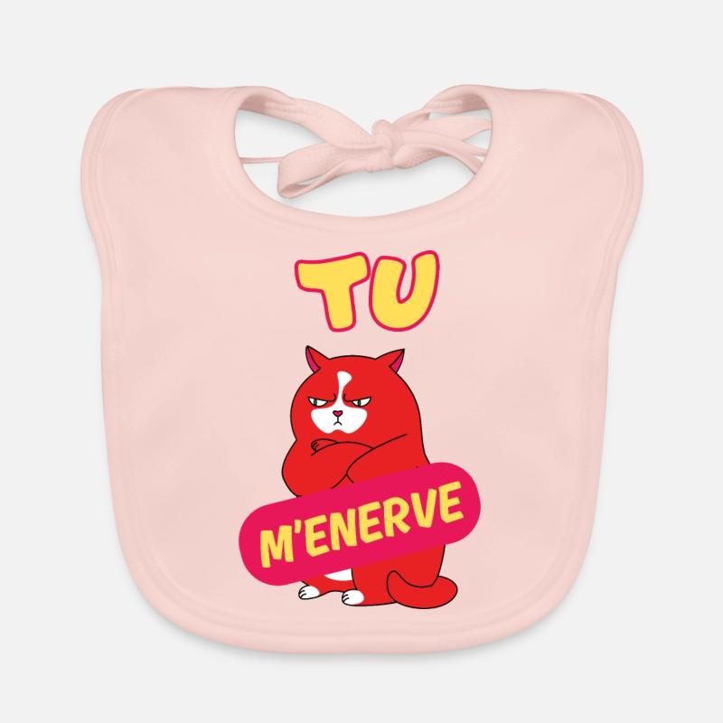 Tu m'énerve - chat mignon Bavoir bio Bébé
