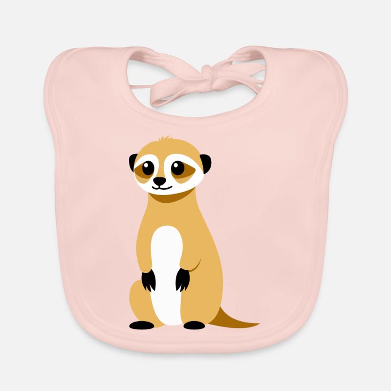 Suricate - Bavoir bio Bébé - rose