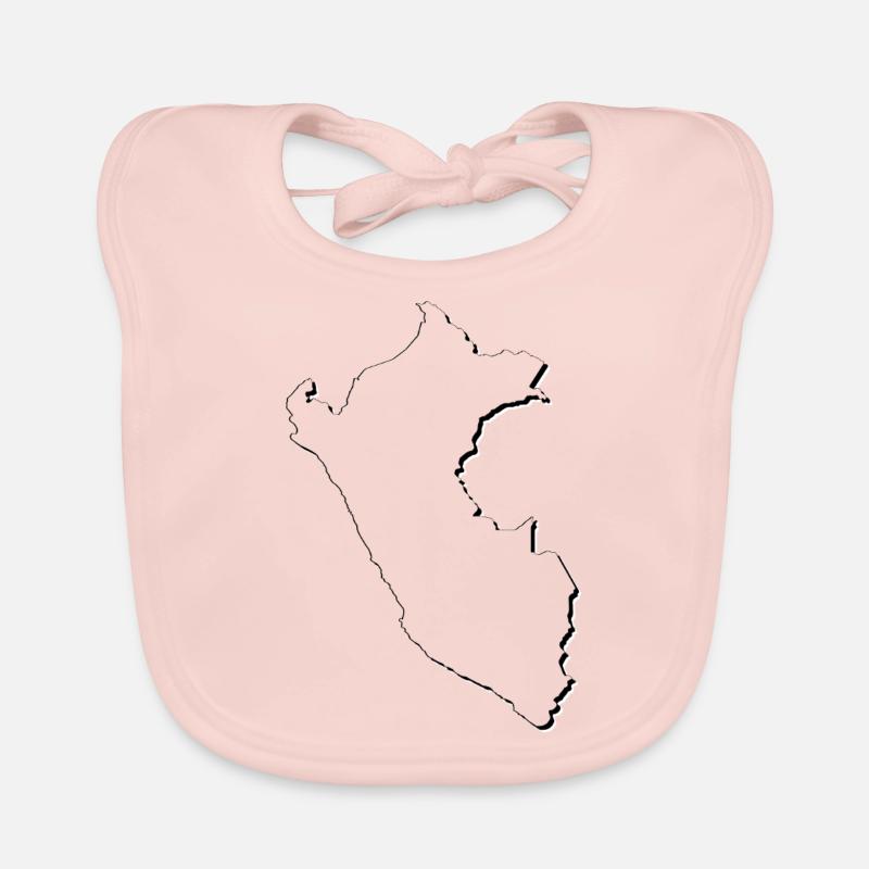Carte du Pérou comme contour Bavoir bio Bébé