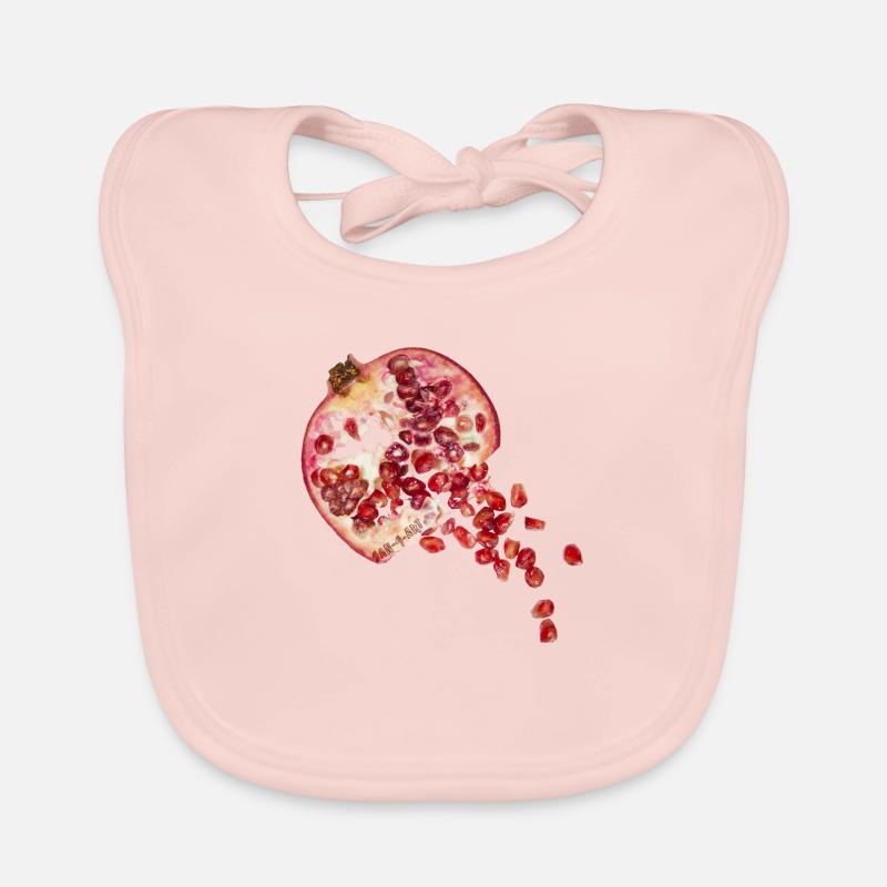 Granatapfel - Baby Bio-Lätzchen - Rose