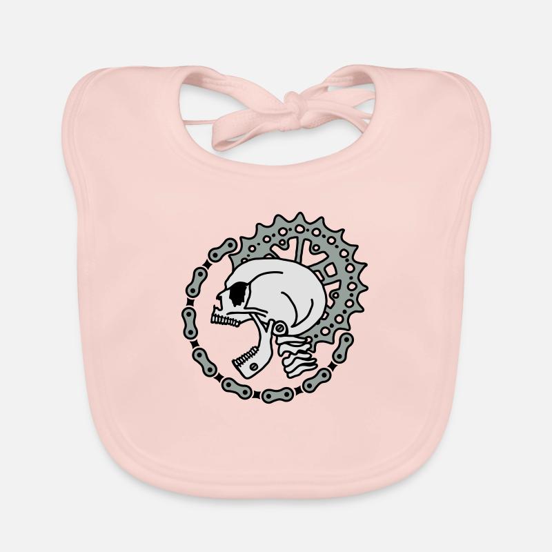 Skull Chain Punk-3c Baby Bio-Lätzchen